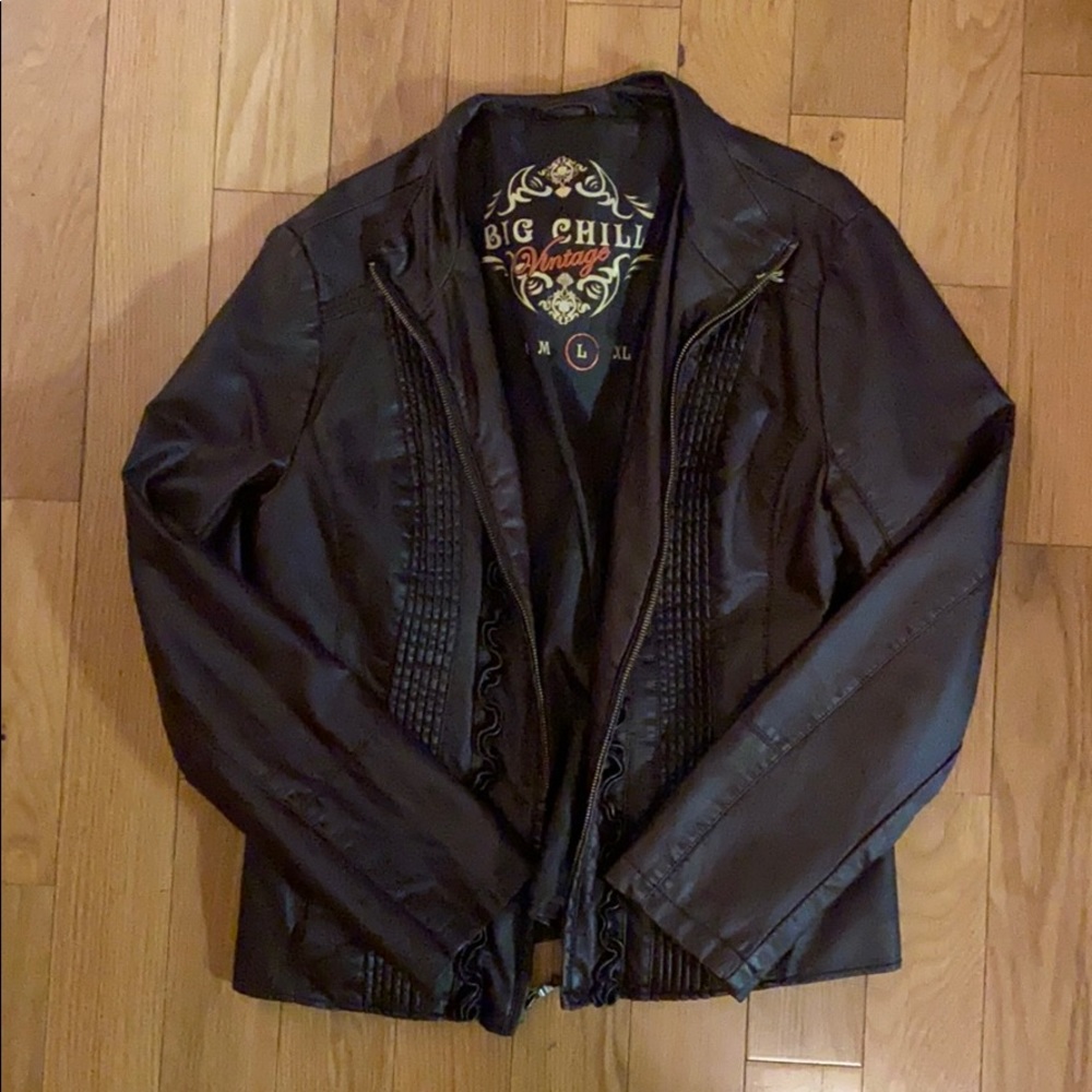 Ladies Faux Leather Jacket
